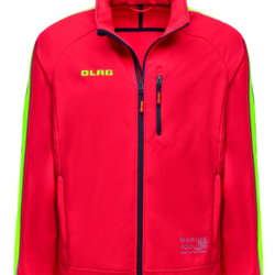 DLRG SoftShell Jacke rot/gelb Marinepool -DAMEN-